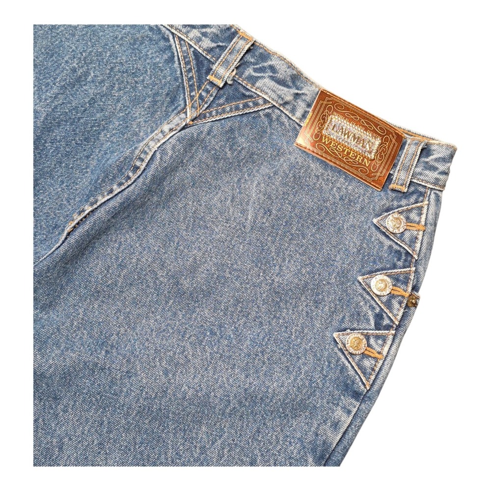 VTG Lawman Women's 13 Bareback Jeans High Rise Western Cowgirl Concho Straight